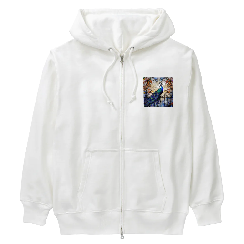 タカヤマ・サイトの絢爛豪華・孔雀 Heavyweight Zip Hoodie