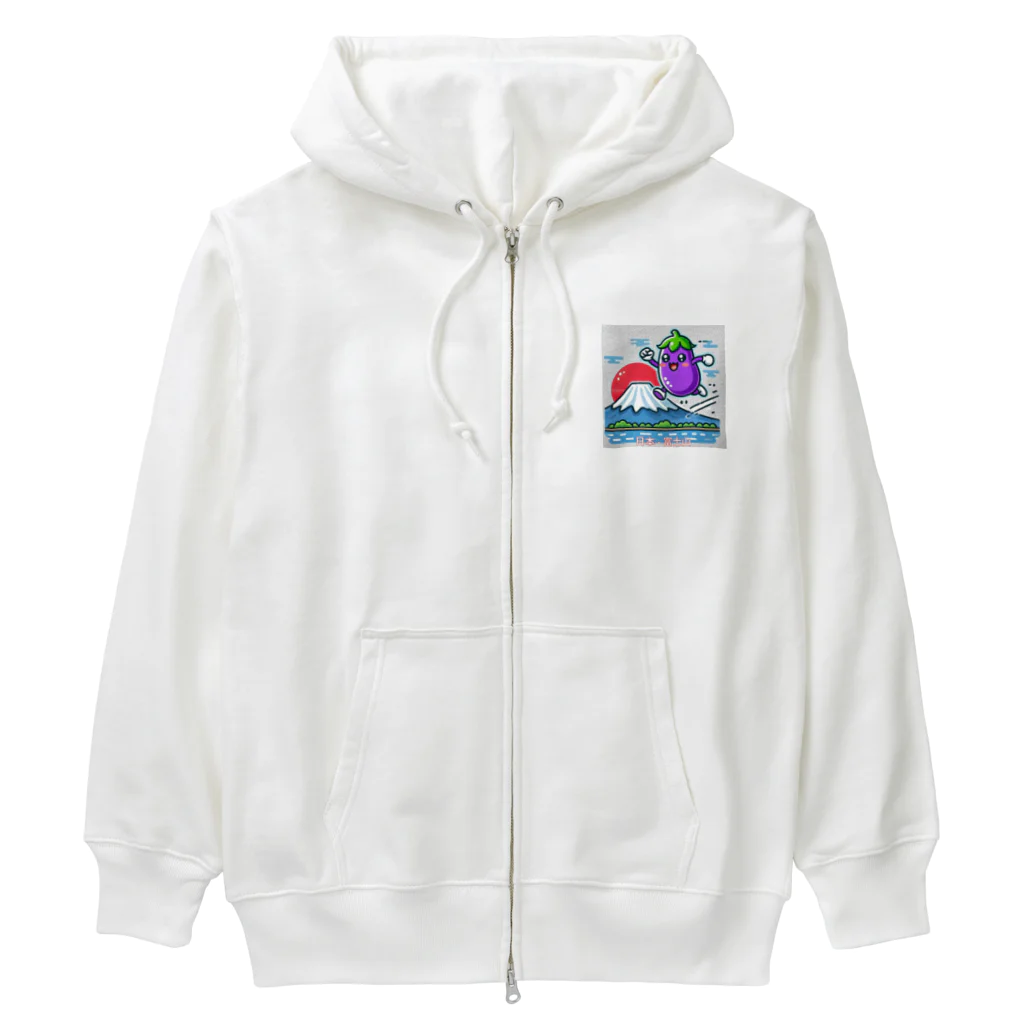 レトロの世界を旅するナスビー Heavyweight Zip Hoodie