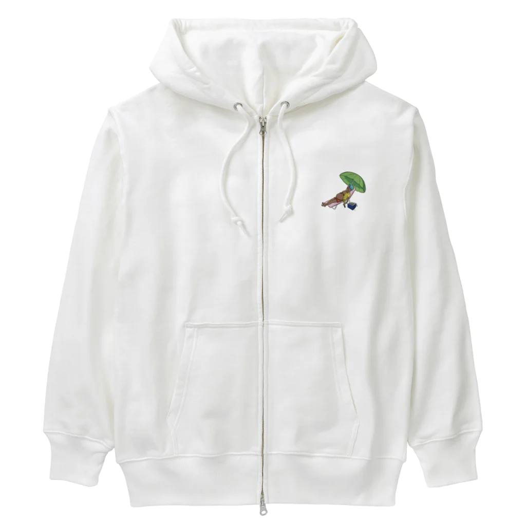 The GrandpaのThe Grandpa on the beach Heavyweight Zip Hoodie