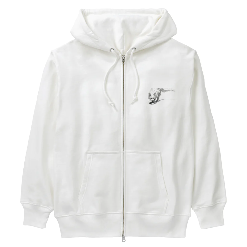 sperz shopの威嚇白猫 Heavyweight Zip Hoodie