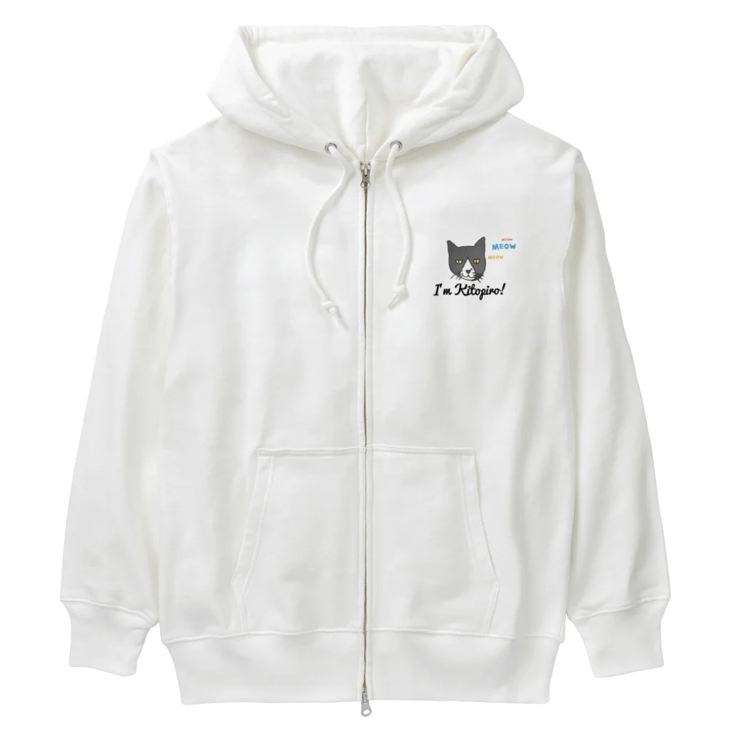 しゃけちゃんストアのキトピロ氏 Heavyweight Zip Hoodie