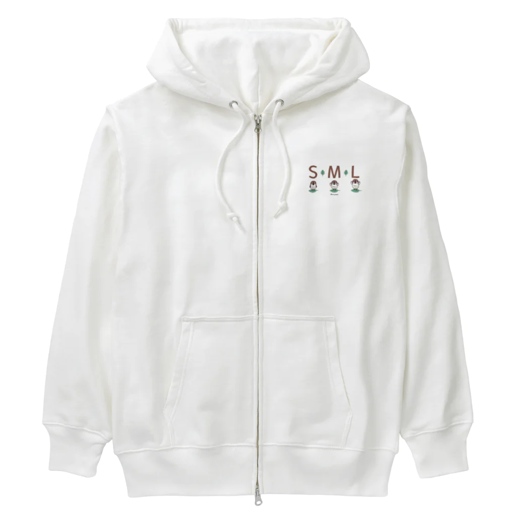 イラスト MONYAAT のスズメがちゅん SMLTシャツ Heavyweight Zip Hoodie