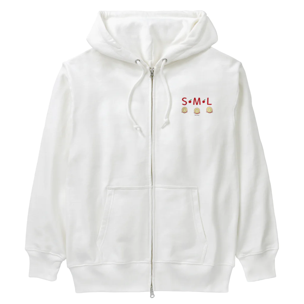 イラスト MONYAAT のML002 SMLTシャツのりんごすたぁ*輪切りのリンゴ Heavyweight Zip Hoodie