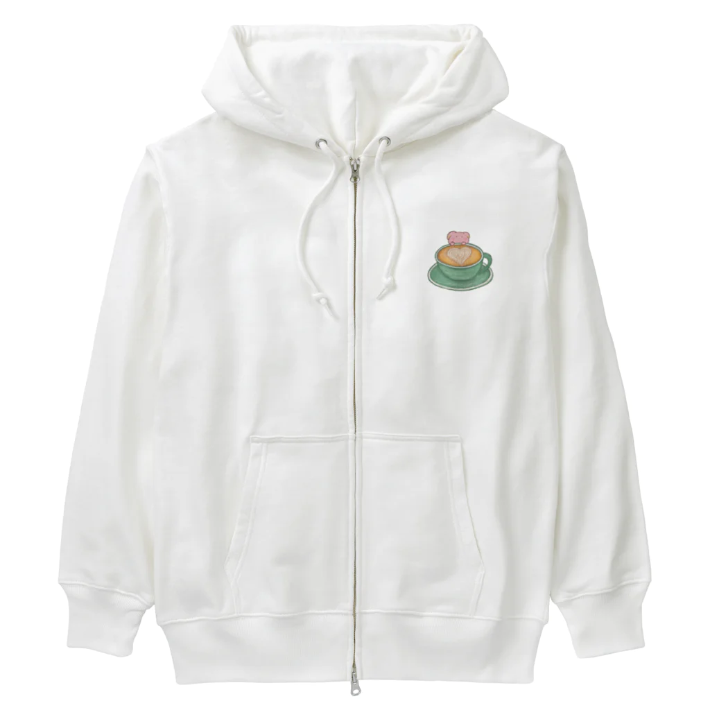 みるくのラテアートとぴょんちゃん Heavyweight Zip Hoodie