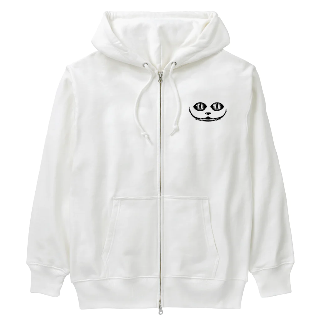 Cɐkeccooのニタニタ怖い?チェシャネコ(不思議の国のアリス) Heavyweight Zip Hoodie