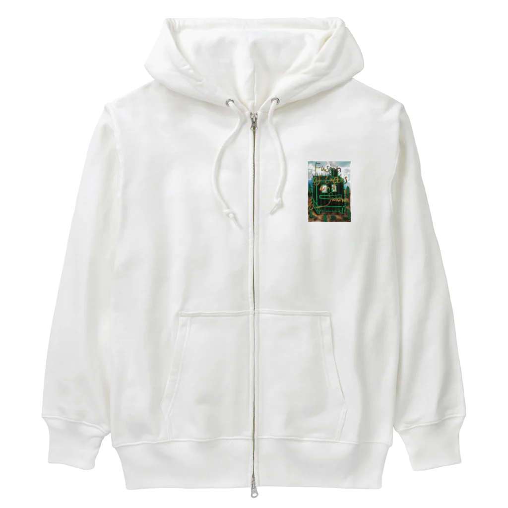 AkironBoy's_Shopのサボテンとサウナの融合 (Fusion of cactns and Sauna) Heavyweight Zip Hoodie