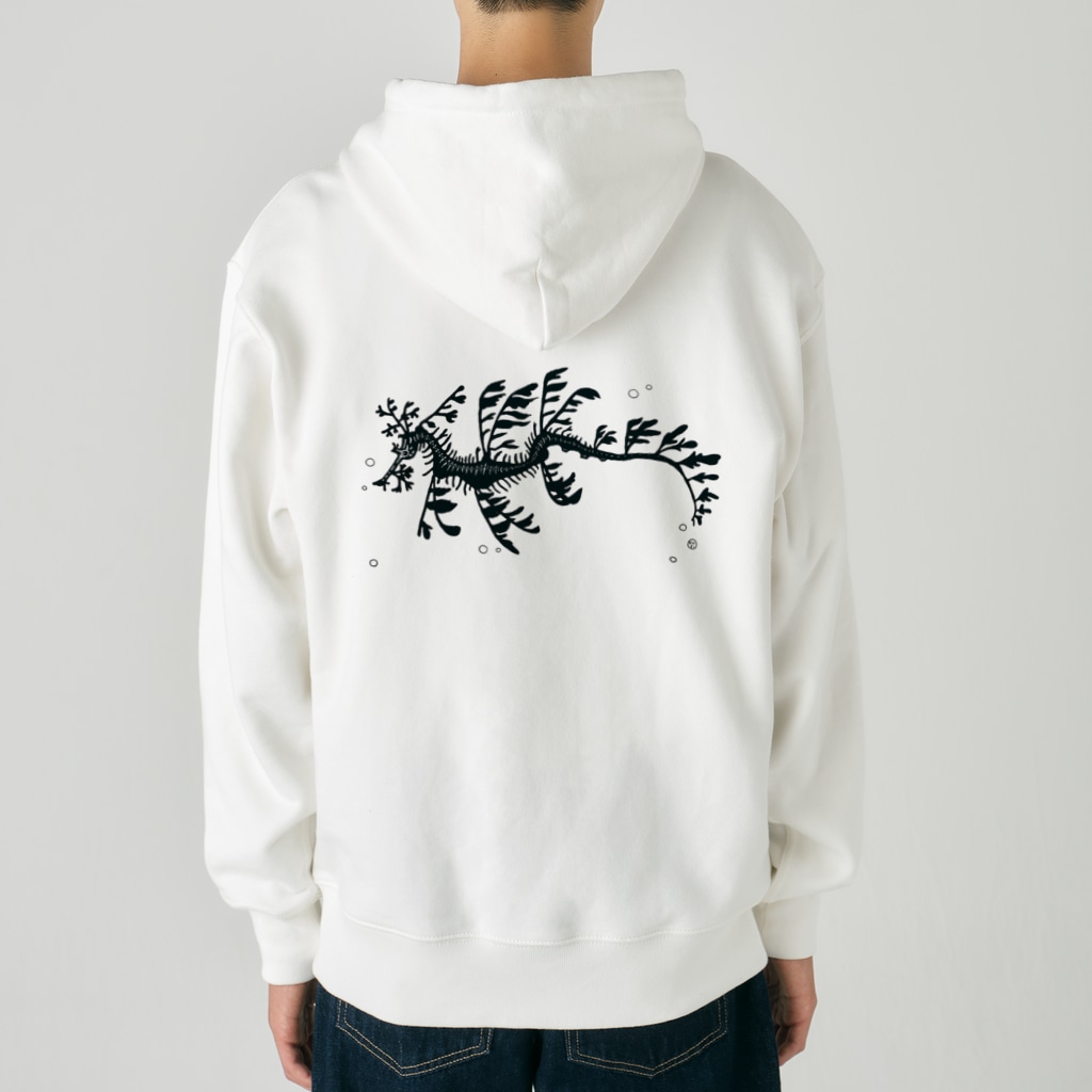 栗坊屋のリーフィーシードラゴン　白黒 Heavyweight Zip Hoodie