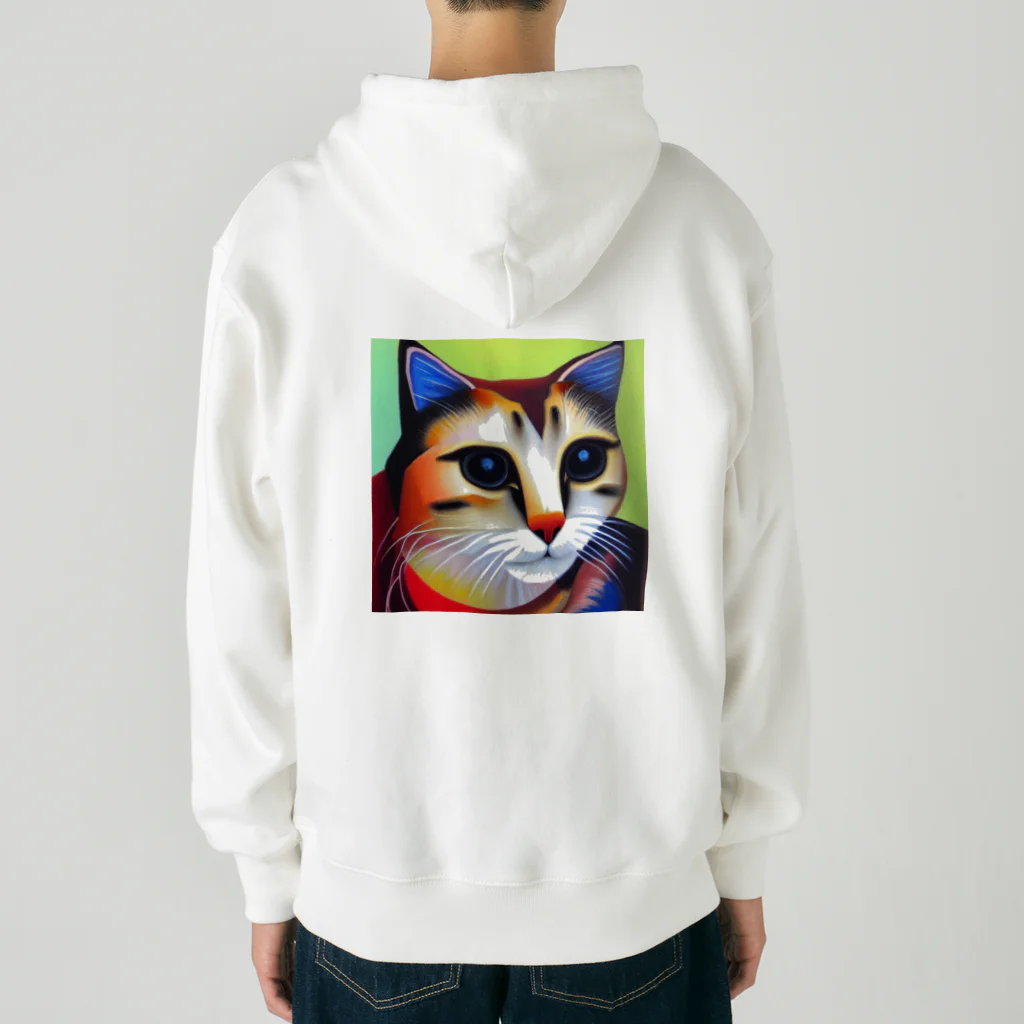 withCatsの真面目すぎてあまりモテないイケメン猫 Heavyweight Zip Hoodie