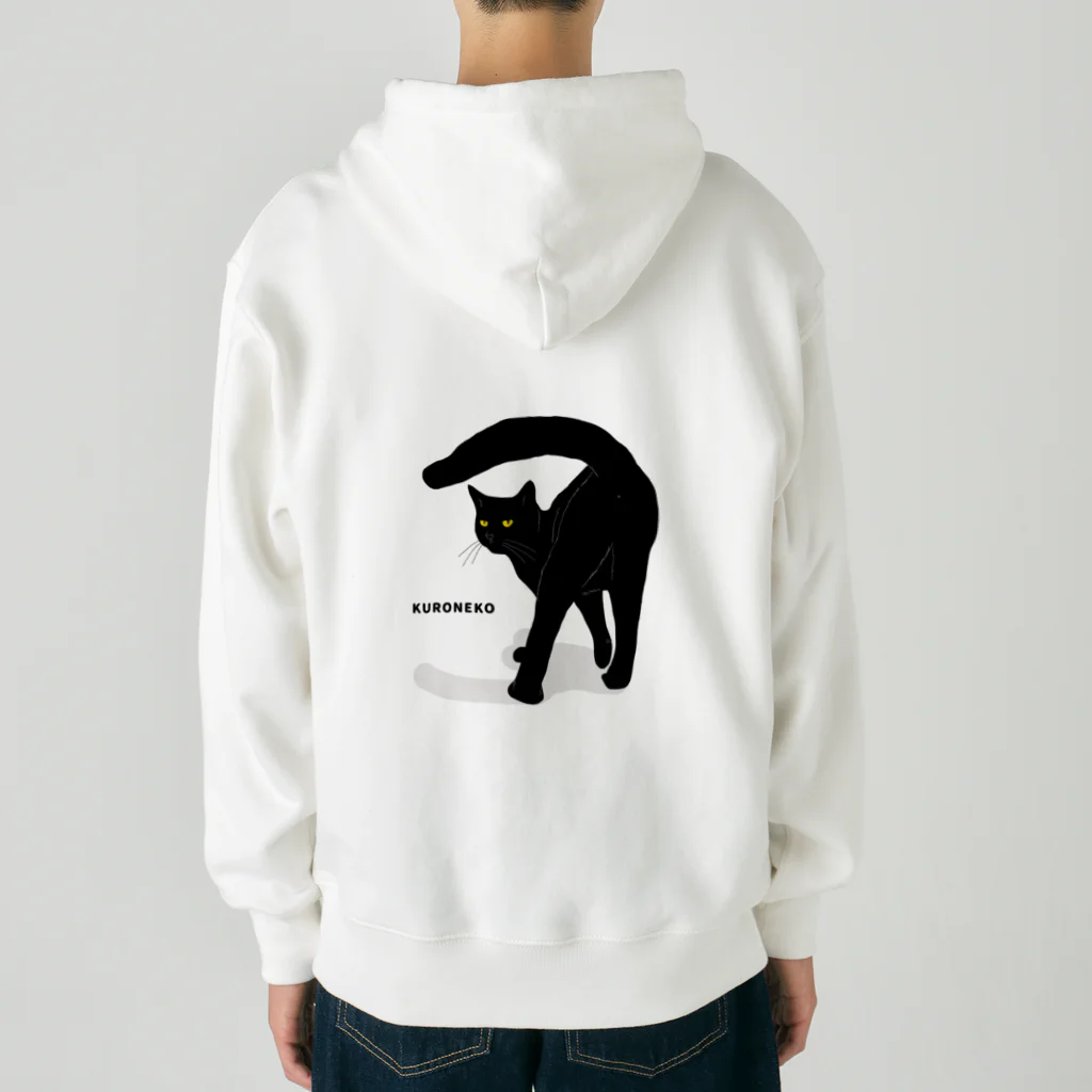 小鳥と映画館の黒猫たんのおちりが堪能出来る権利の付与 黒ロゴ Heavyweight Zip Hoodie