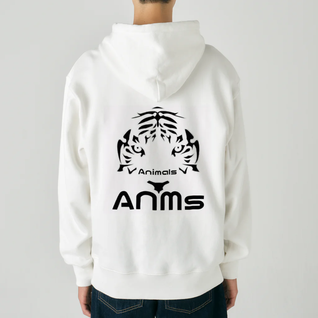 にー【ANMs】のAnimals ホワイトタイガー Heavyweight Zip Hoodie
