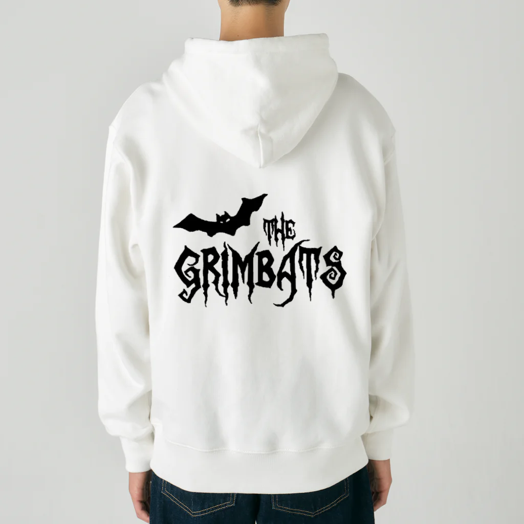 GRIMWORKSのGRIMBATS logo-1 Black Heavyweight Zip Hoodie