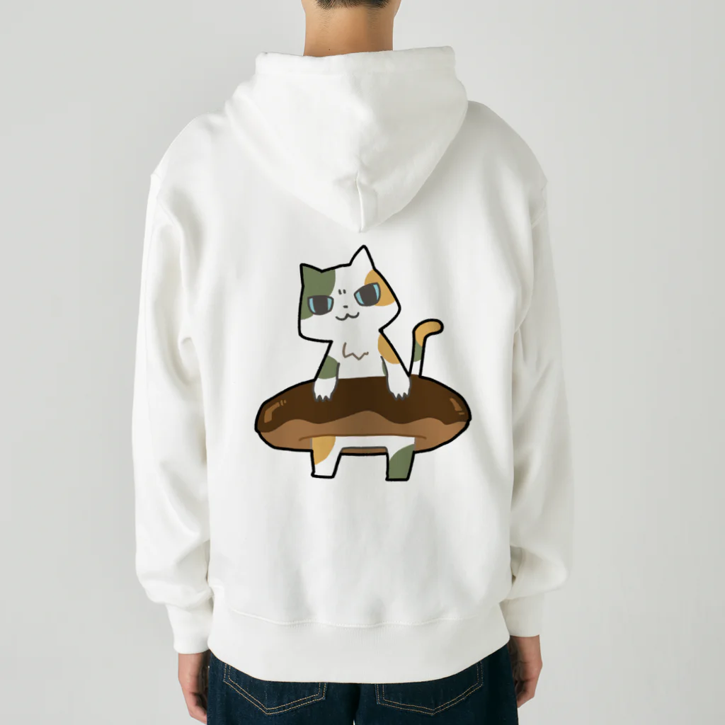 うさやのドーナツをゲットしてご満悦の猫 Heavyweight Zip Hoodie