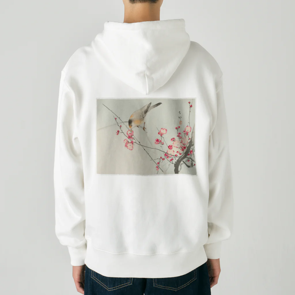 MUGEN ARTの小原古邨　梅に鶯　Ohara Koson / Songbird on blossom branch Heavyweight Zip Hoodie