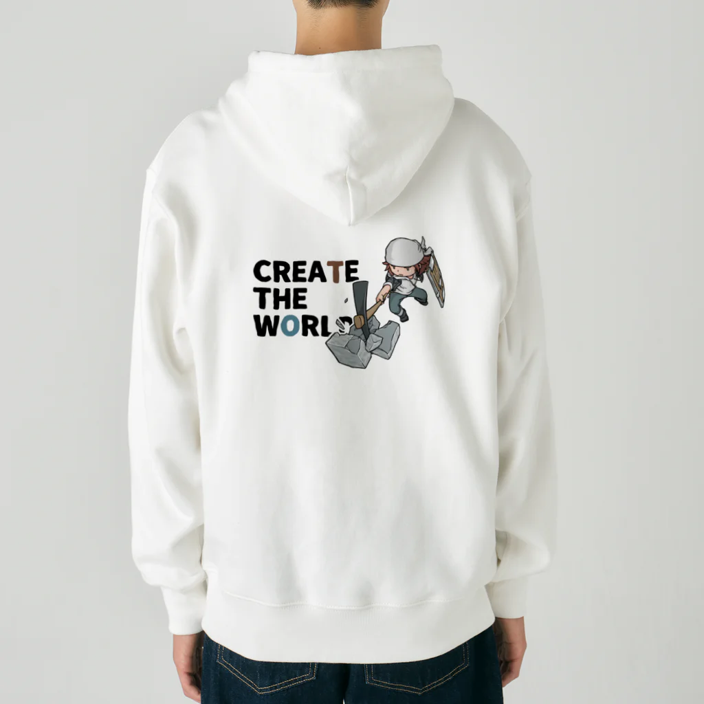 mocchi’s workshopのCREATE THE WORLD ヘビーウェイトジップパーカー