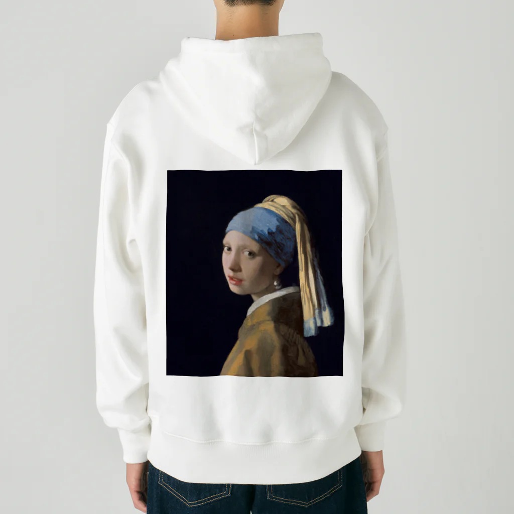 世界美術商店の真珠の耳飾りの少女 / Girl with a Pearl Earring Heavyweight Zip Hoodie