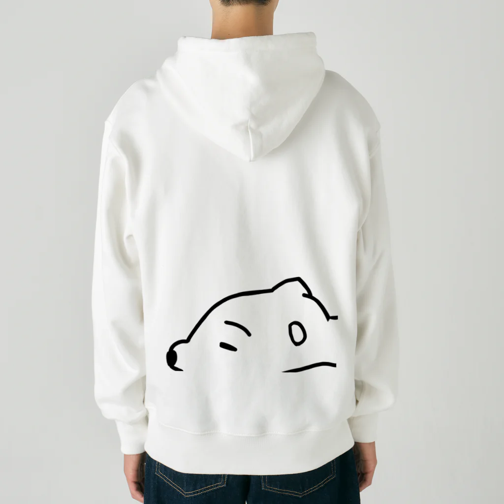 ラクガキ絵のだれてる白い生き物 Heavyweight Zip Hoodie