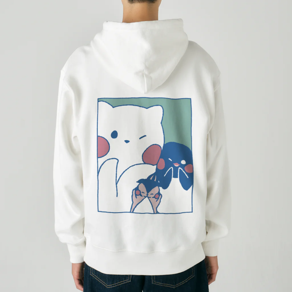 tafu tafuのかわいいポーズのしろぎんしま Heavyweight Zip Hoodie