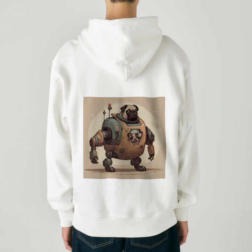 PUGおやじのロボパグ出動 Heavyweight Zip Hoodie