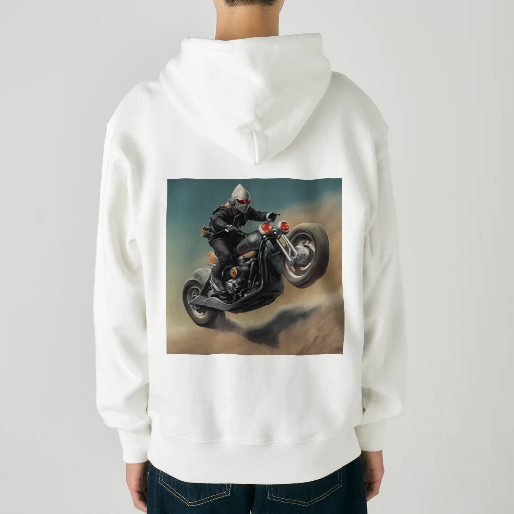 Yamapの仮面のバイク乗り Heavyweight Zip Hoodie