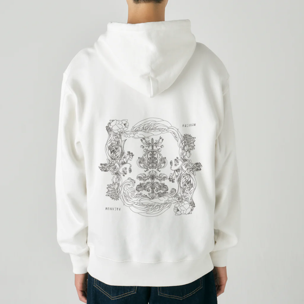 ARCANUMのARCANUM「Chalice Well / Vesica Piscis」 Heavyweight Zip Hoodie