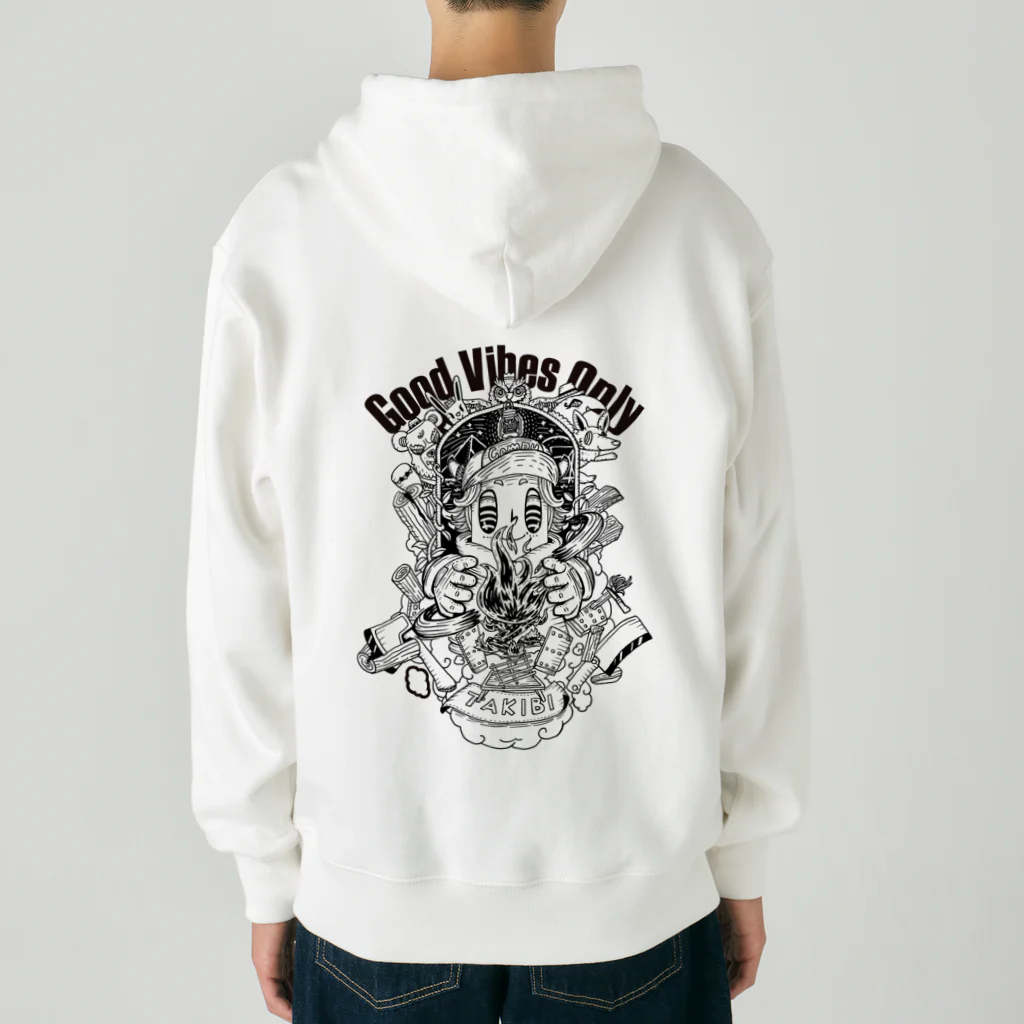 colone | Artwork by yanagiのGood vibes only Heavyweight Zip Hoodie