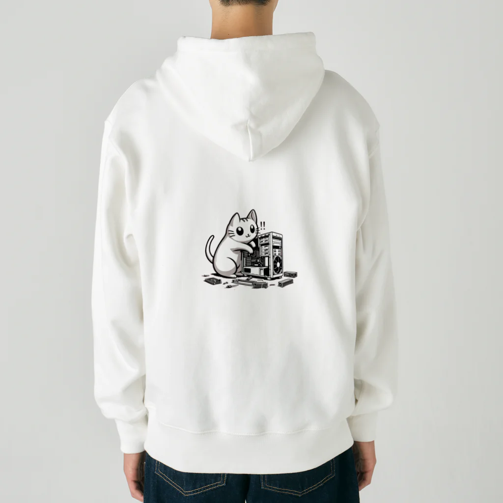 Kalytero グッズ制作部のPCクラッシャー猫 Heavyweight Zip Hoodie