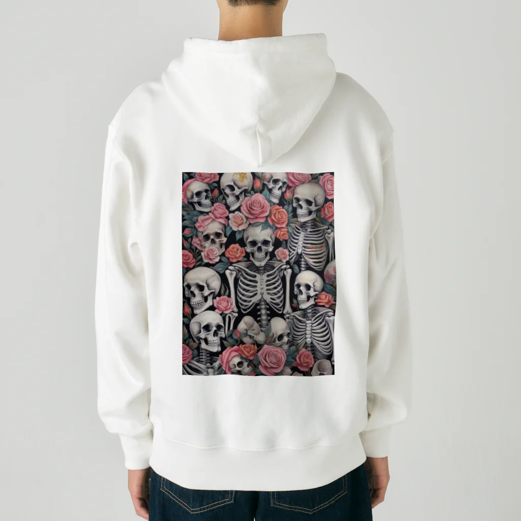 Skull sectionの薔薇とドクロ Heavyweight Zip Hoodie