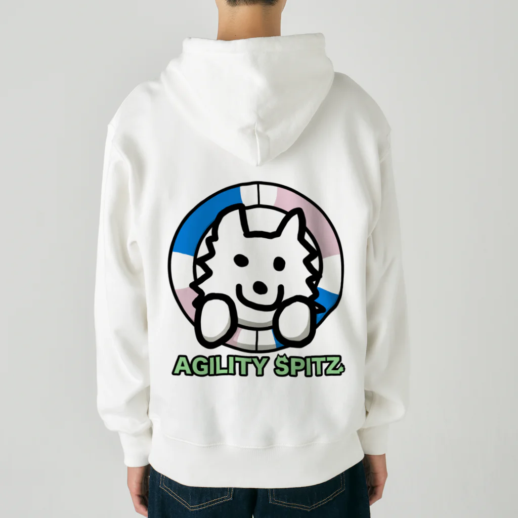 ehime@けだま&もち＆すみのAGILITY SPITZ「タイヤからこんにちは！」 Heavyweight Zip Hoodie