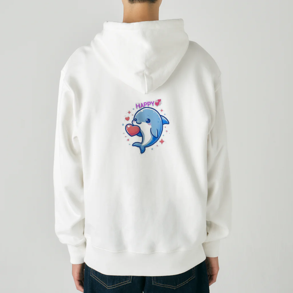 終わらない夢🌈の可愛いイルカちゃん🐬💞 Heavyweight Zip Hoodie