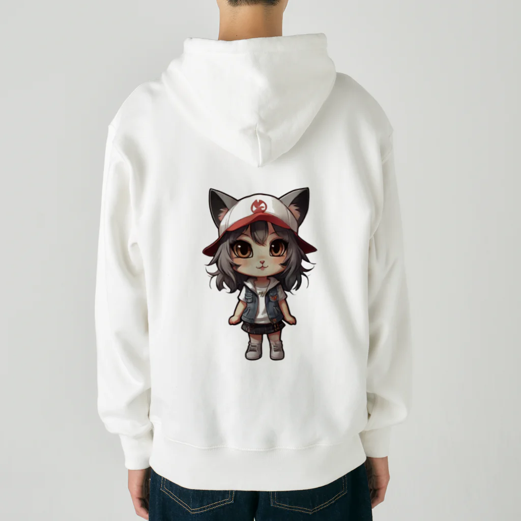 RANRAN2432MPJの猫派アイドル【にゃ美ちゃん】 Heavyweight Zip Hoodie