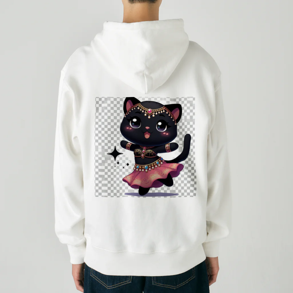 ベリーBellyの黒猫ベリーダンス Heavyweight Zip Hoodie