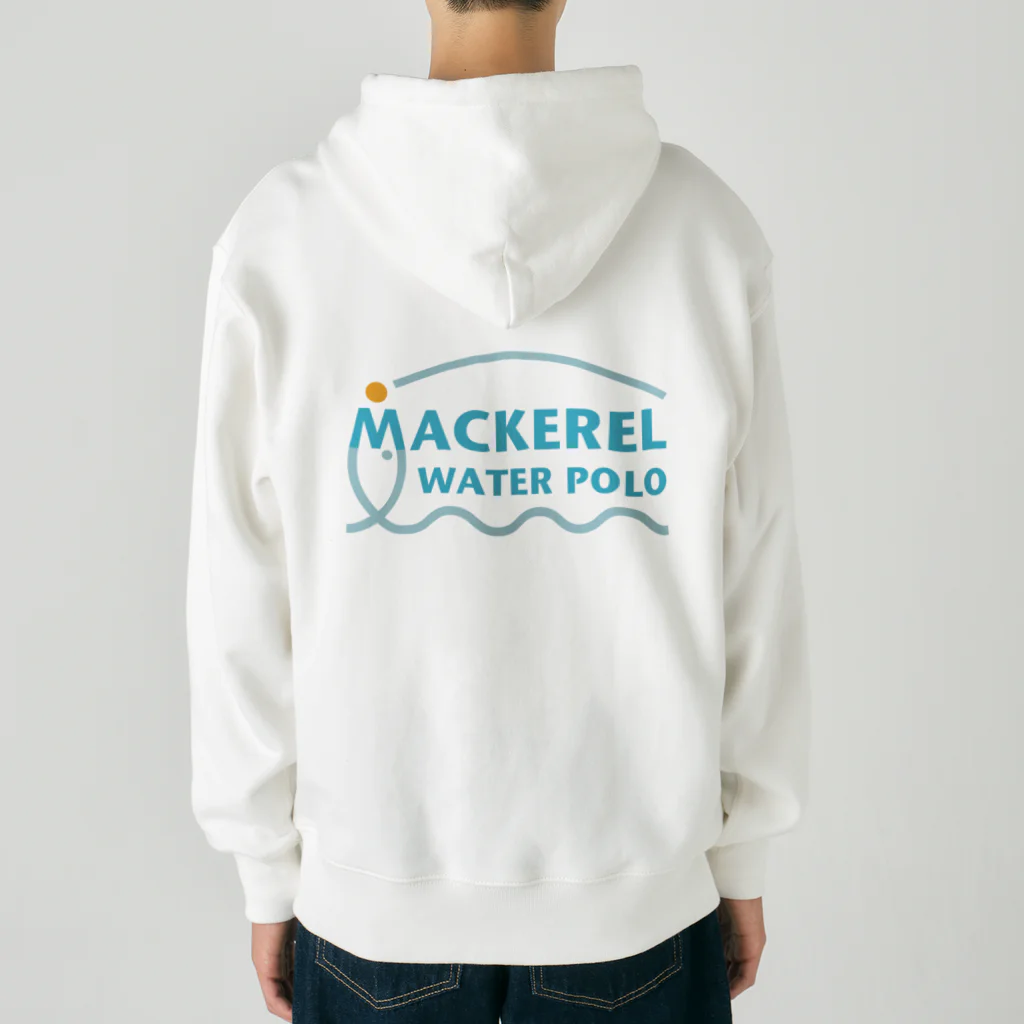 MACKEREL WATER POLOのMACKEREL（メインロゴカラー）背面のみプリント Heavyweight Zip Hoodie