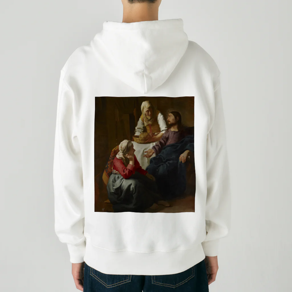 世界美術商店のマルタとマリアの家のキリスト / Christ in the House of Martha and Mary Heavyweight Zip Hoodie