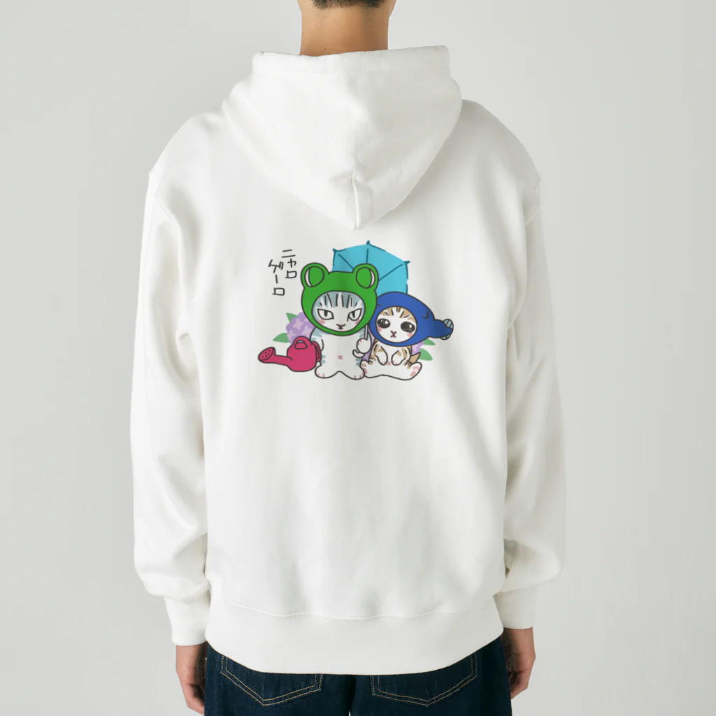 nya-mew（ニャーミュー）のニャロゲーロ(バックプリント) Heavyweight Zip Hoodie