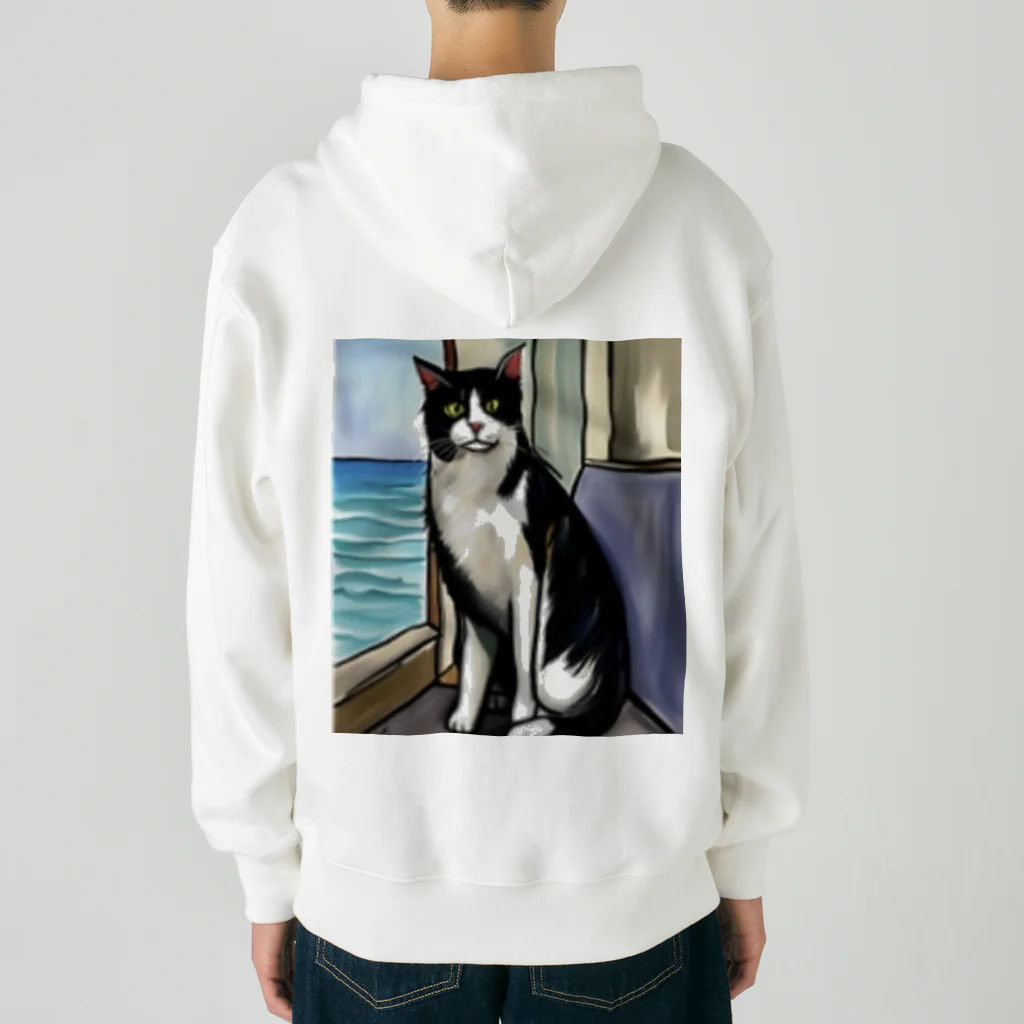 Ppit8の旅する猫 Heavyweight Zip Hoodie