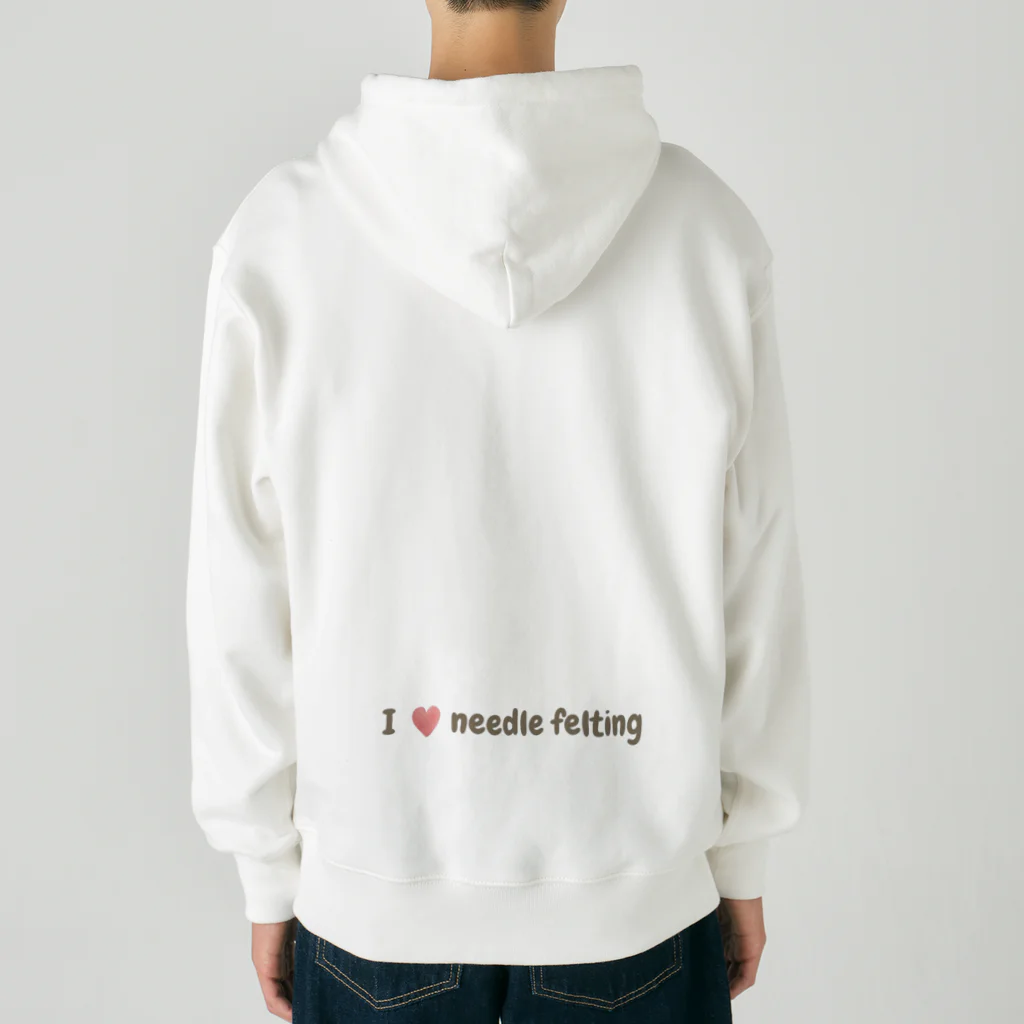 t & fluffyの羊毛フェルト好きさんに贈る I am ニードルフェルター I love ニードルフェルト グッズ Heavyweight Zip Hoodie