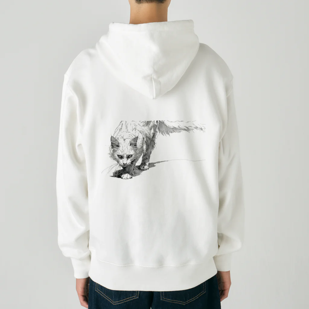 sperz shopの威嚇白猫 Heavyweight Zip Hoodie