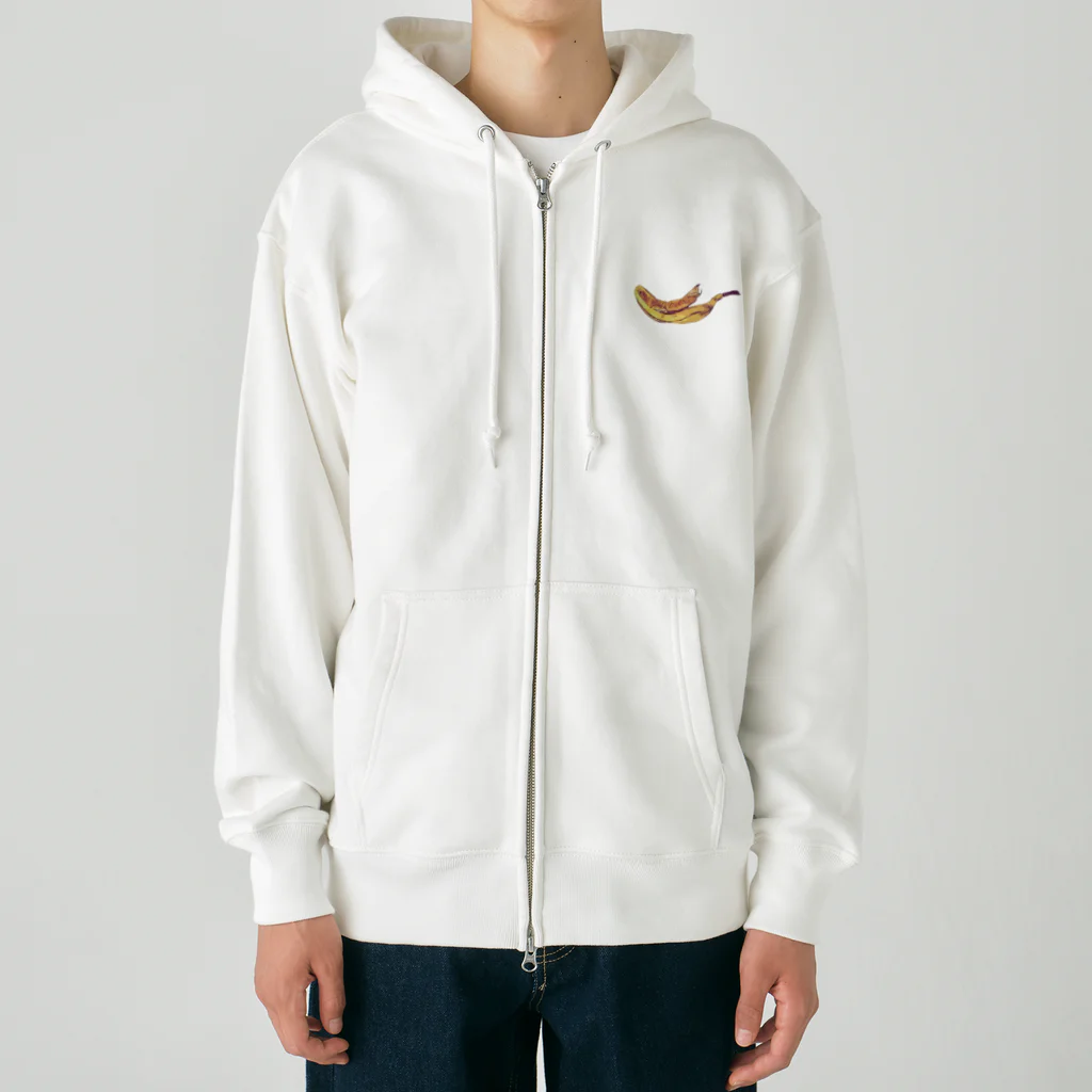 わらしゃんどのバナナの皮 Heavyweight Zip Hoodie