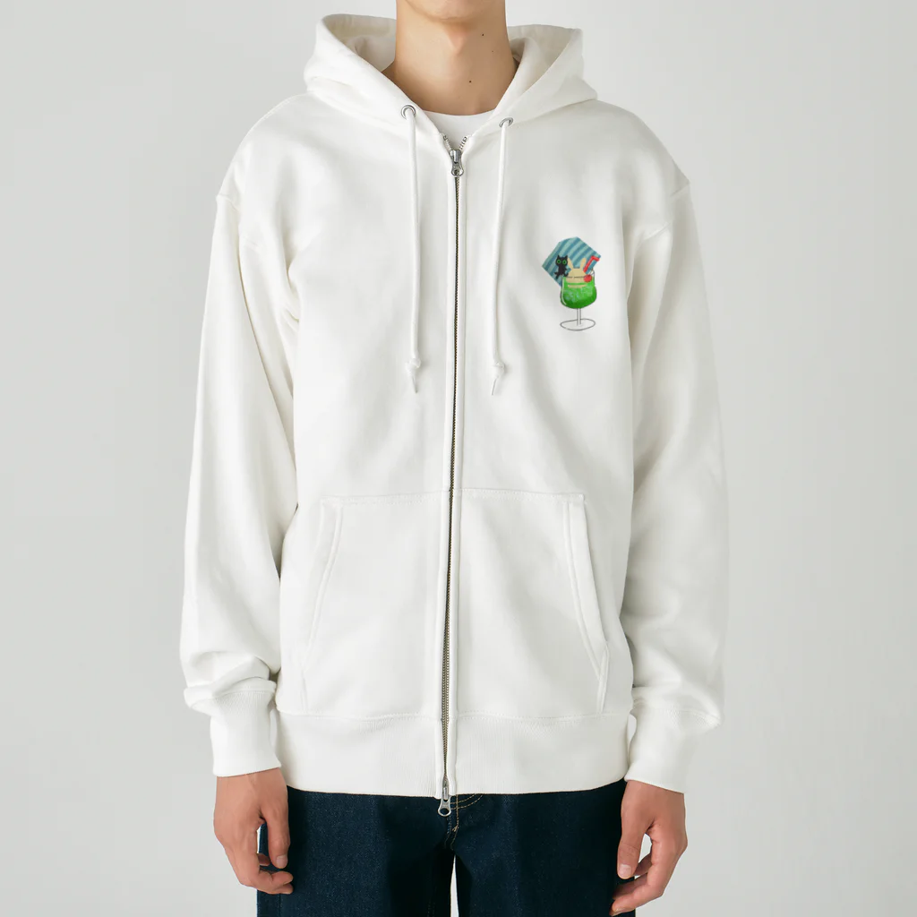 SHOP ベアたんのシュワシュワ　フチネコさん Heavyweight Zip Hoodie