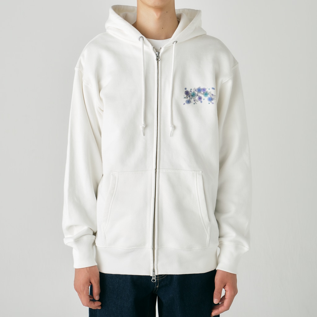 栗坊屋のリーフィーシードラゴン　白黒 Heavyweight Zip Hoodie