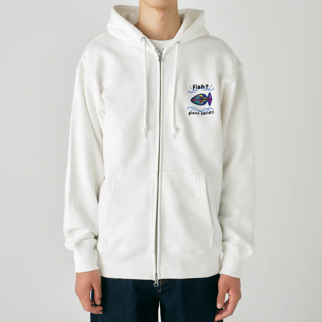 Future Starry Skyのfish?giant squid? Heavyweight Zip Hoodie