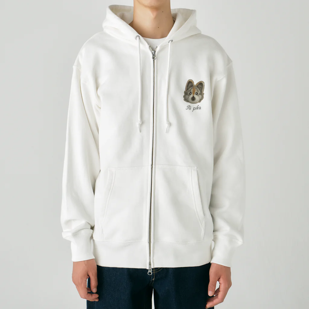 huroshikiのイリナキウサギ(イリピカ) Heavyweight Zip Hoodie