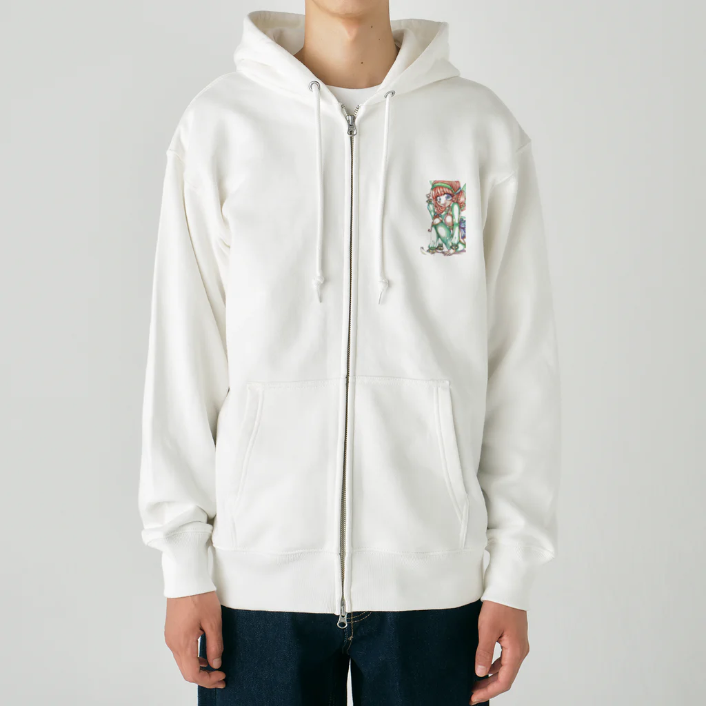 弐０Heartsの妖精の少女 Heavyweight Zip Hoodie