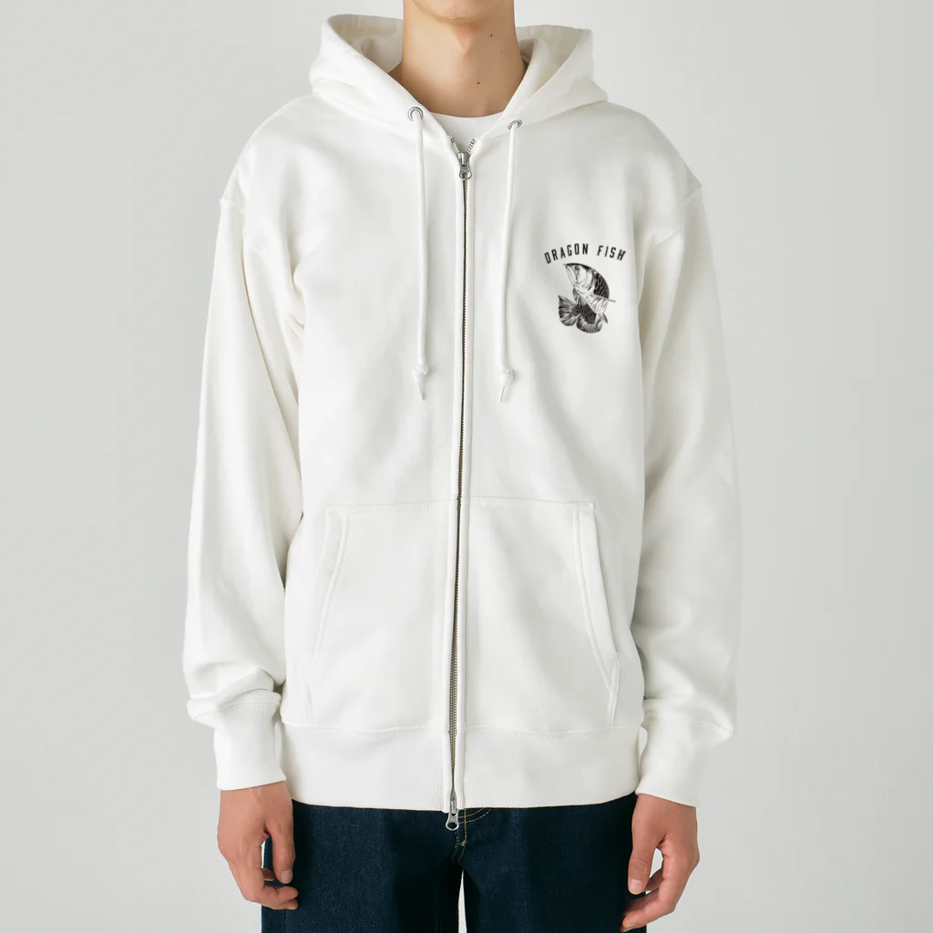 LITACREATIVEのアジアアロワナ Heavyweight Zip Hoodie