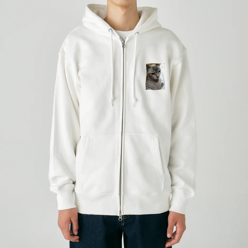 ねこの森でお散歩のさあ、モフりなさいよ。 Heavyweight Zip Hoodie