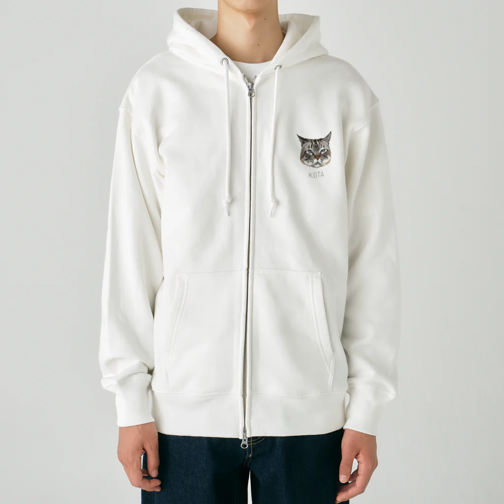 みきぞーん｜保護猫 ミッキー画伯と肉球とおともだちのkota Heavyweight Zip Hoodie