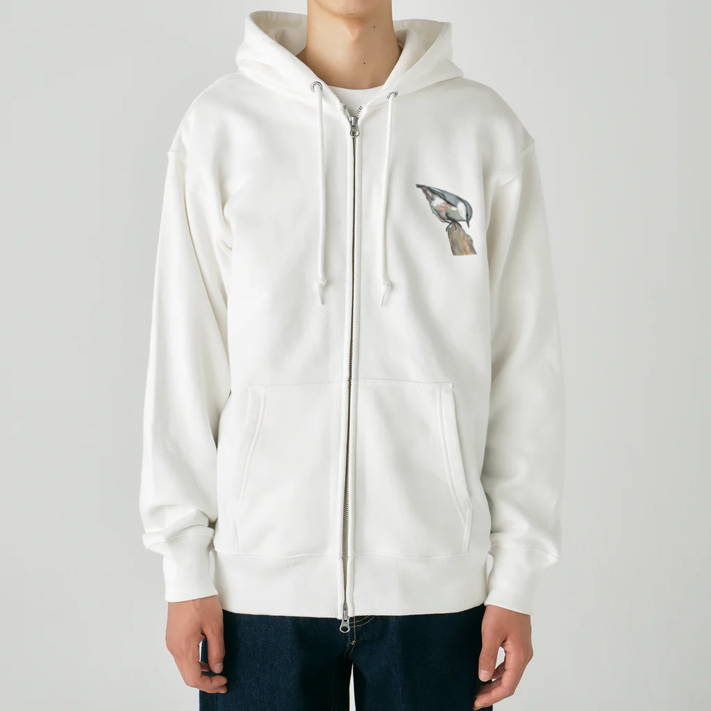 森図鑑の[森図鑑] ゴジュウカラ Heavyweight Zip Hoodie