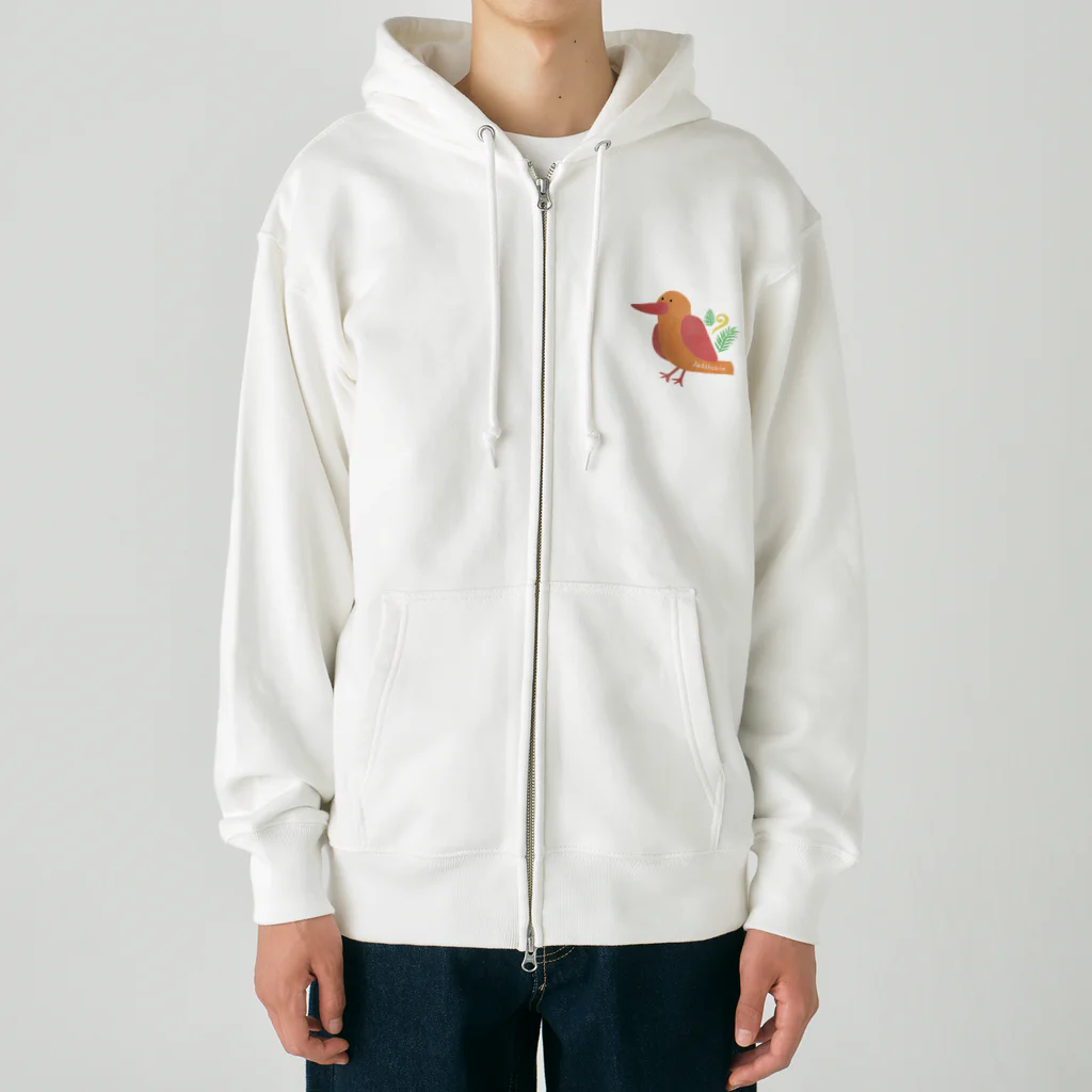 design at.の北欧風アカショウビン Heavyweight Zip Hoodie