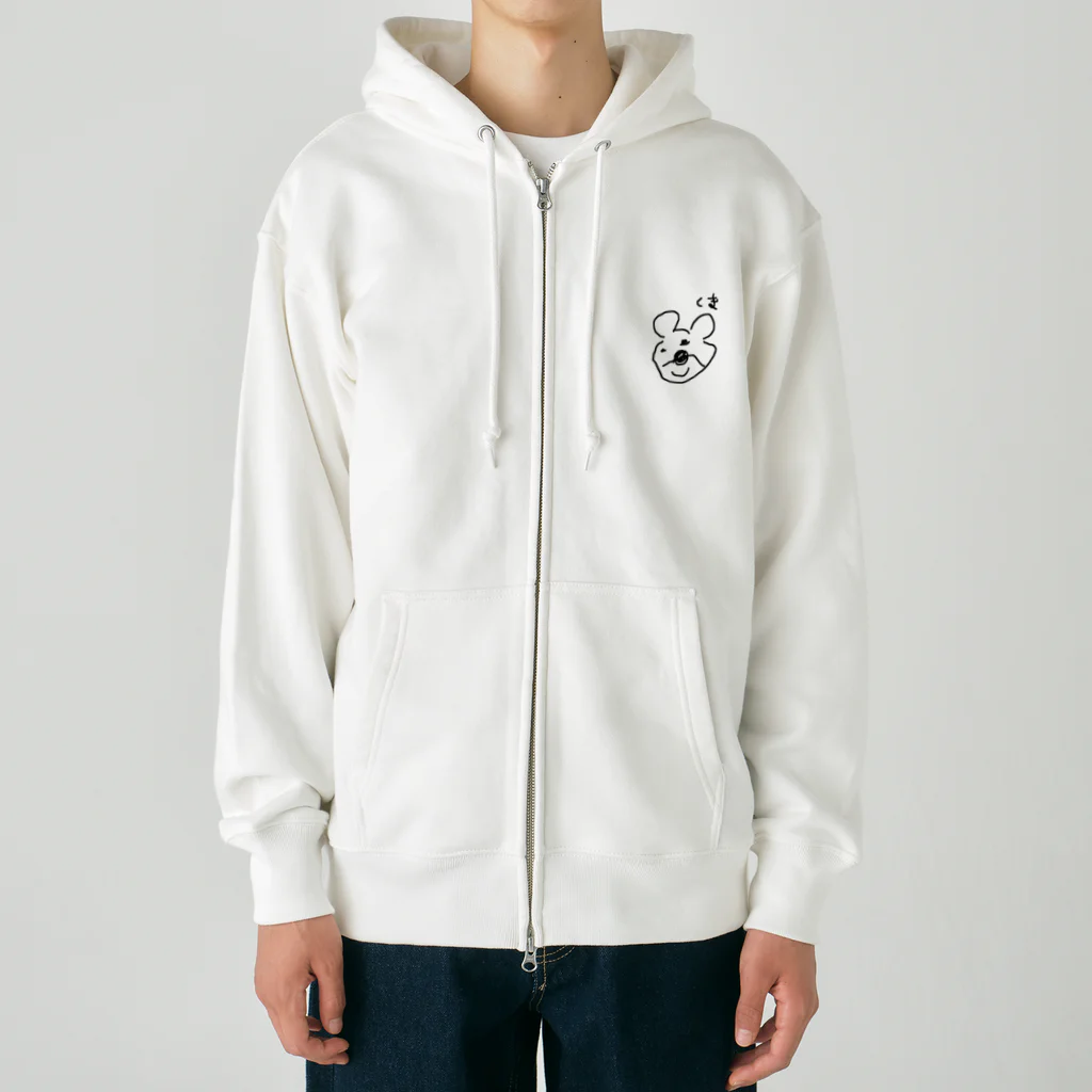 Opapanの左手くま Heavyweight Zip Hoodie