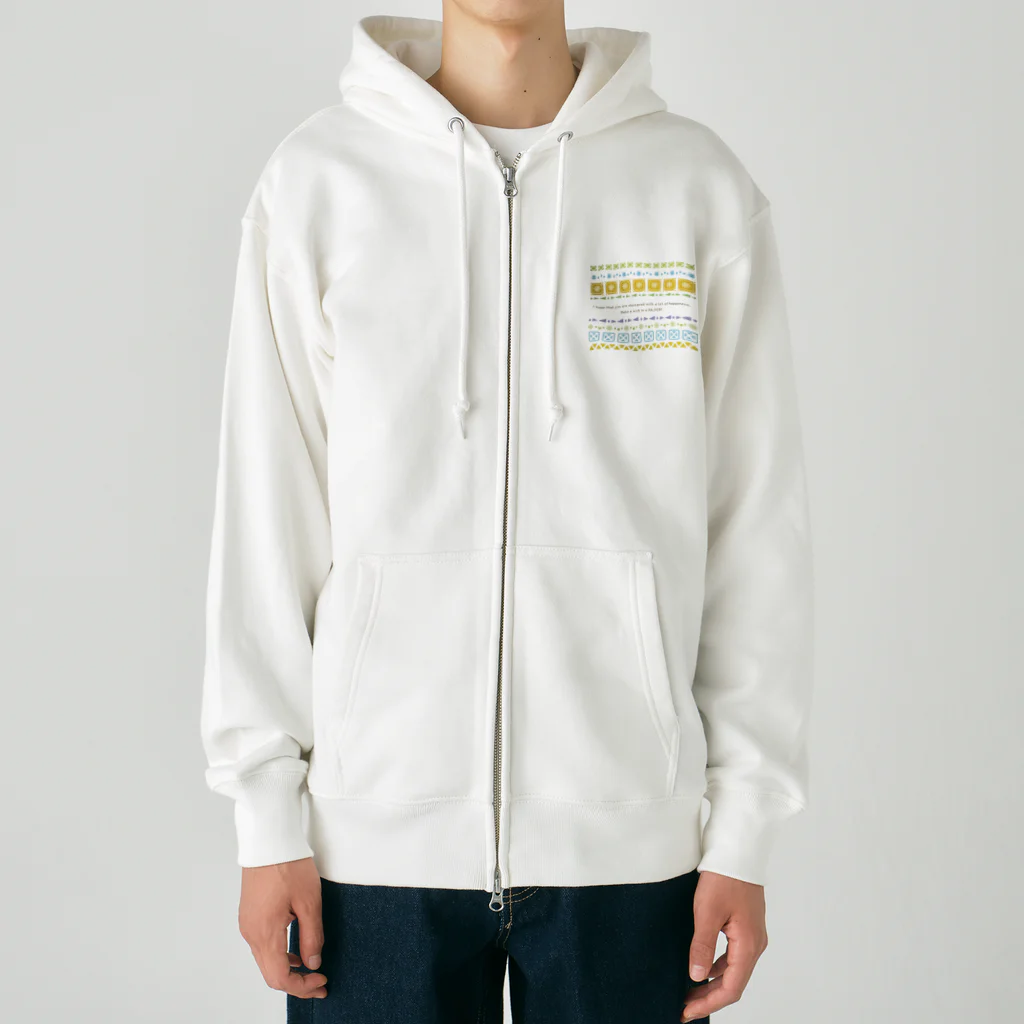 design at.のハジチに願いをこめて Heavyweight Zip Hoodie